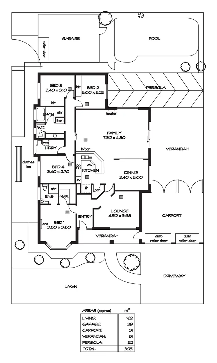 Floorplan of Homely house listing, 1 Horsens Way, Parafield Gardens SA 5107