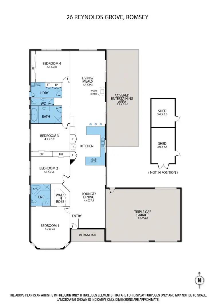 Floorplan of Homely house listing, 26 Reynolds Grove, Romsey VIC 3434