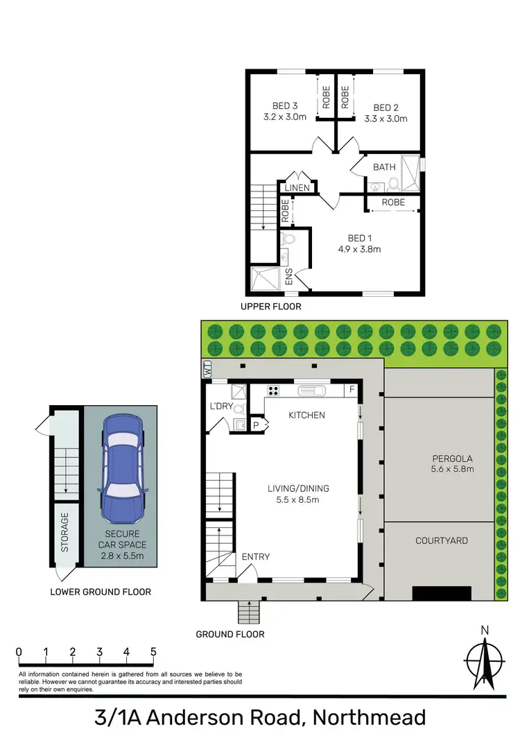 Floorplan of Homely townhouse listing, 3/1A Anderson Road, Northmead NSW 2152