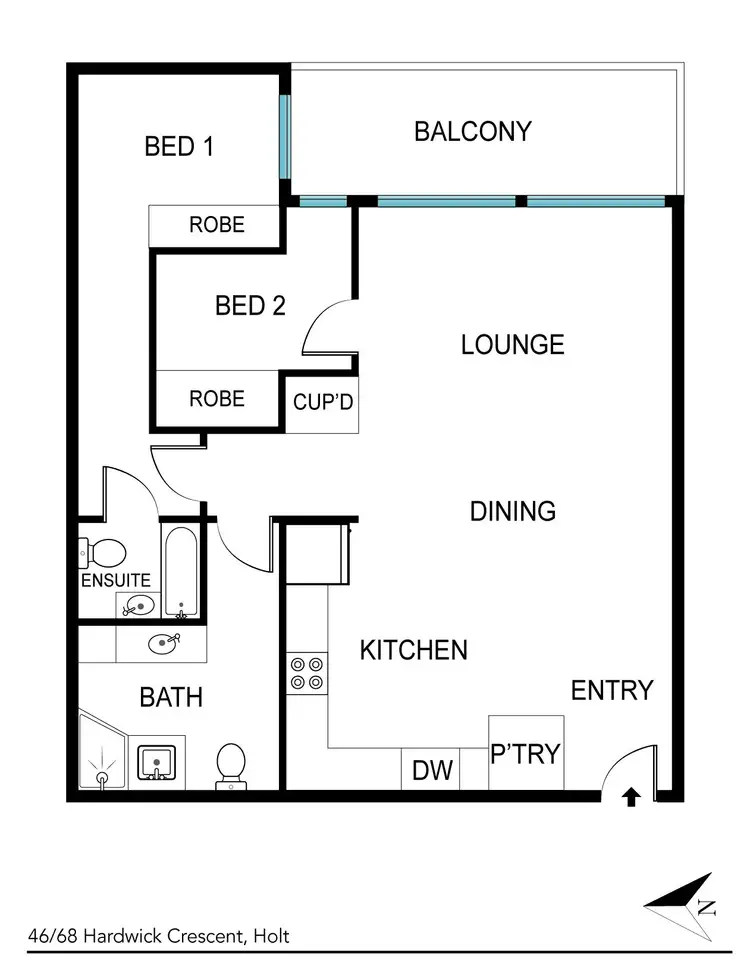 Floorplan of Homely house listing, 46/68 Hardwick Crescent, Holt ACT 2615