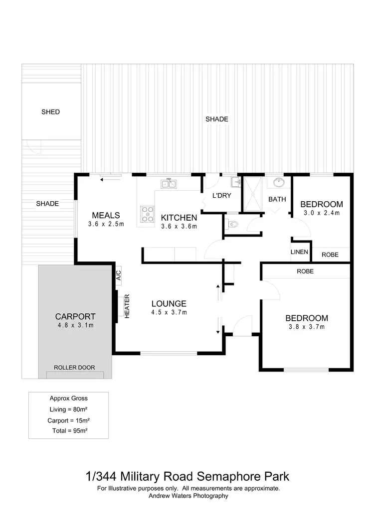 Floorplan of Homely house listing, 1 & 2/344 Military Road, Semaphore Park SA 5019