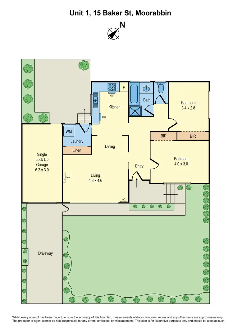 Floorplan of Homely villa listing, 1/15 Baker Street, Moorabbin VIC 3189