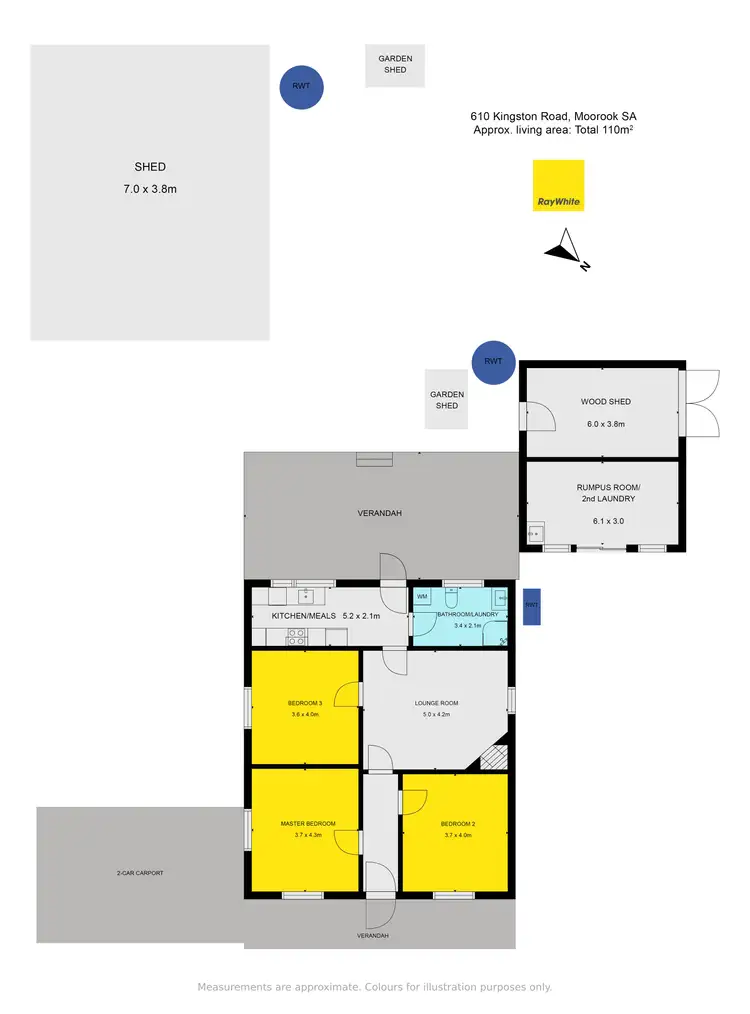 Floorplan of Homely house listing, 610 Kingston Road, Moorook SA 5332