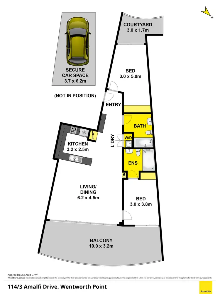 Floorplan of Homely apartment listing, 114/3 Amalfi Drive, Wentworth Point NSW 2127
