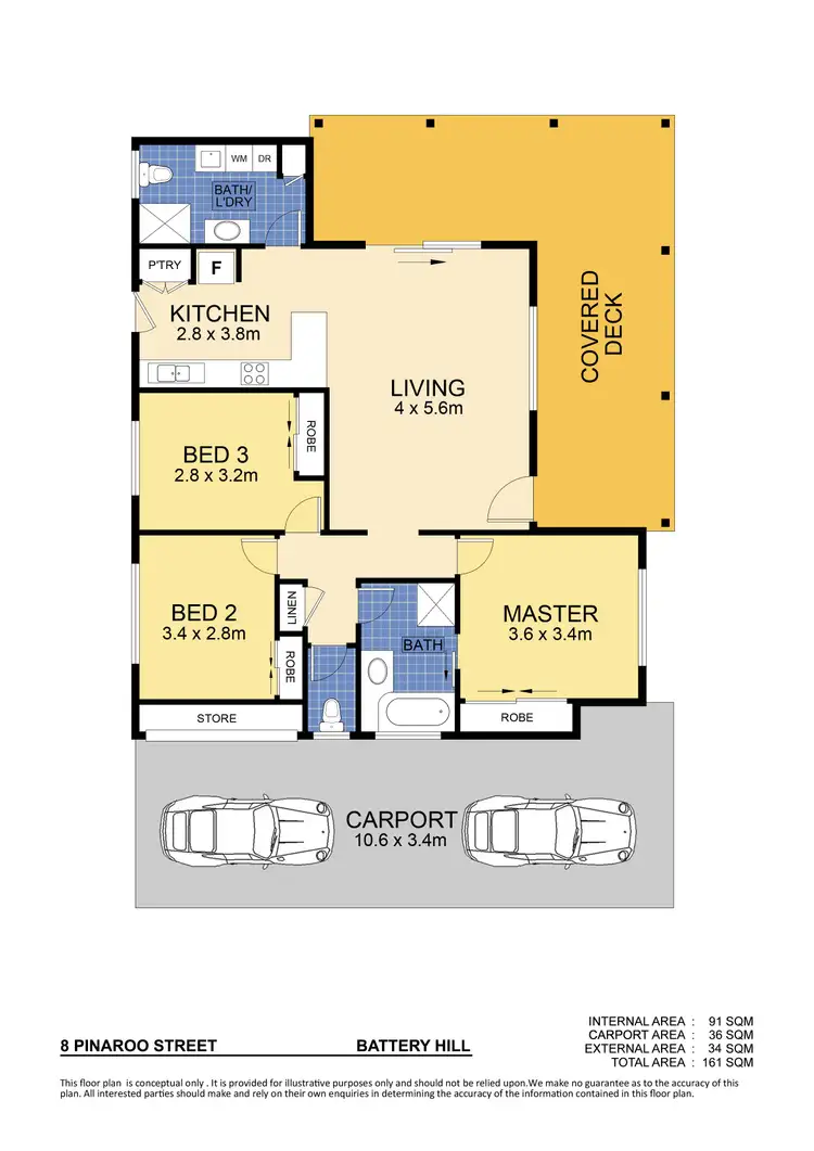 Floorplan of Homely house listing, 8 Pinaroo Street, Battery Hill QLD 4551