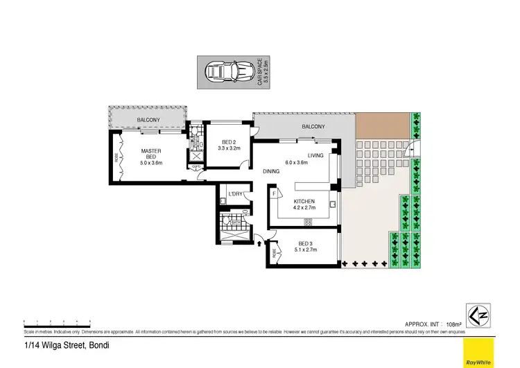 Floorplan of Homely apartment listing, 1/12A-14 Wilga Street, Bondi NSW 2026