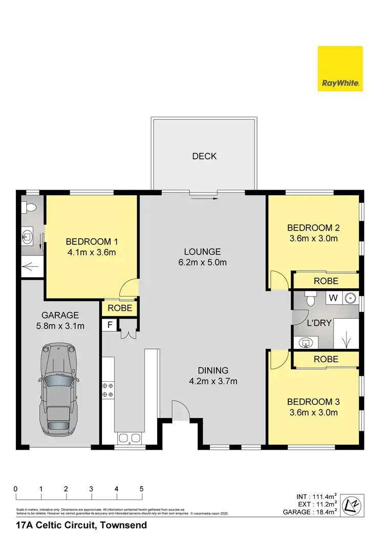 Floorplan of Homely semi-detached listing, 17A Celtic Circuit, Townsend NSW 2463