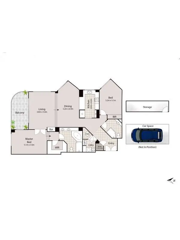 Floorplan of Homely house listing, 65/12 Commodore Drive, Surfers Paradise QLD 4217