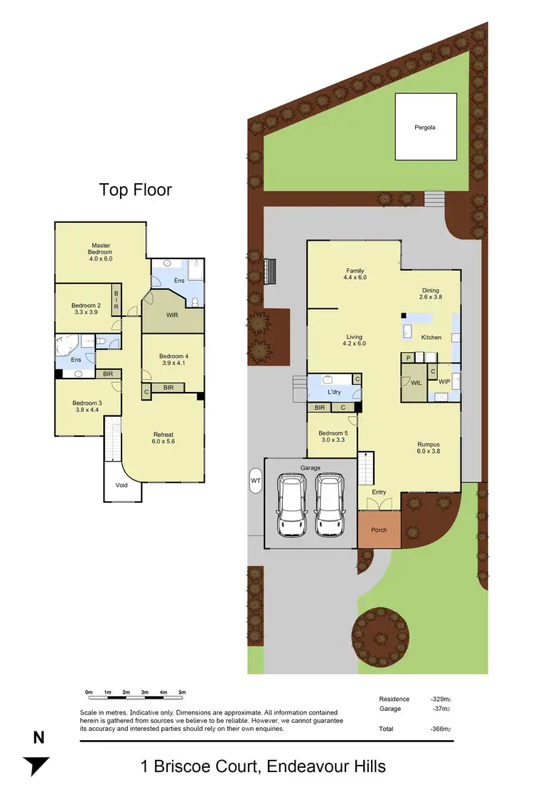 Floorplan of Homely house listing, 1 Briscoe Court, Endeavour Hills VIC 3802