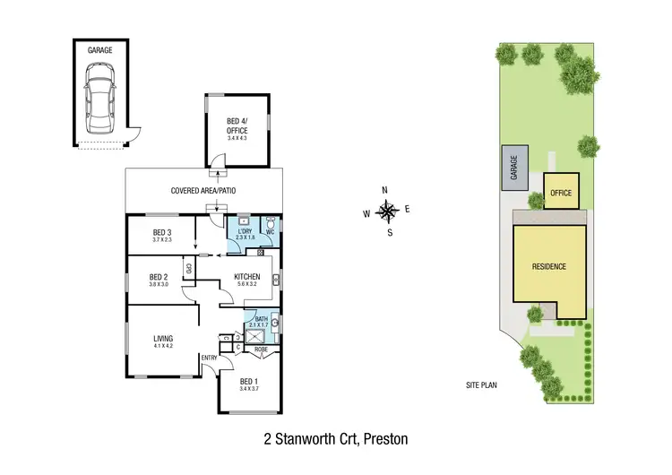 Floorplan of Homely house listing, 2 Stanworth Court, Preston VIC 3072