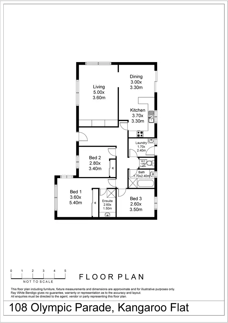 Floorplan of Homely house listing, 108 Olympic Parade, Kangaroo Flat VIC 3555
