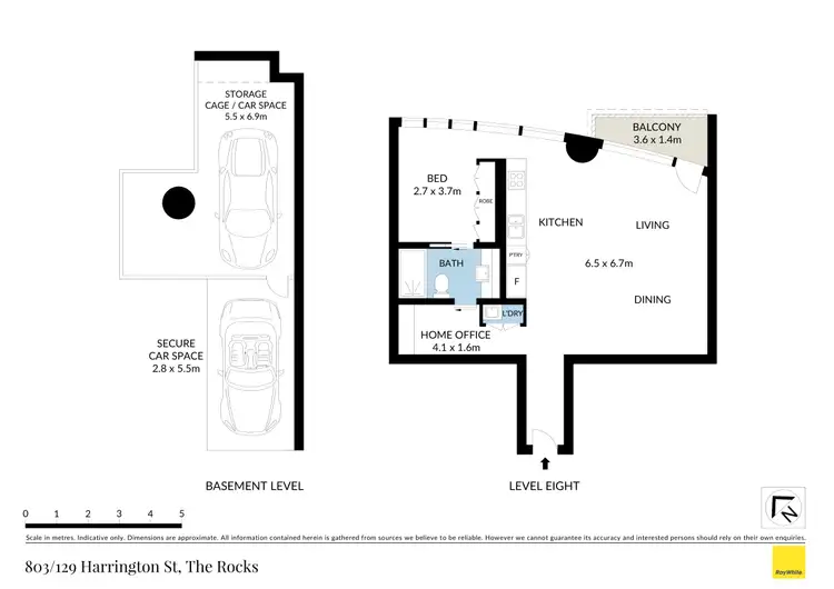 Floorplan of Homely apartment listing, 803/129 Harrington Street, Sydney NSW 2000