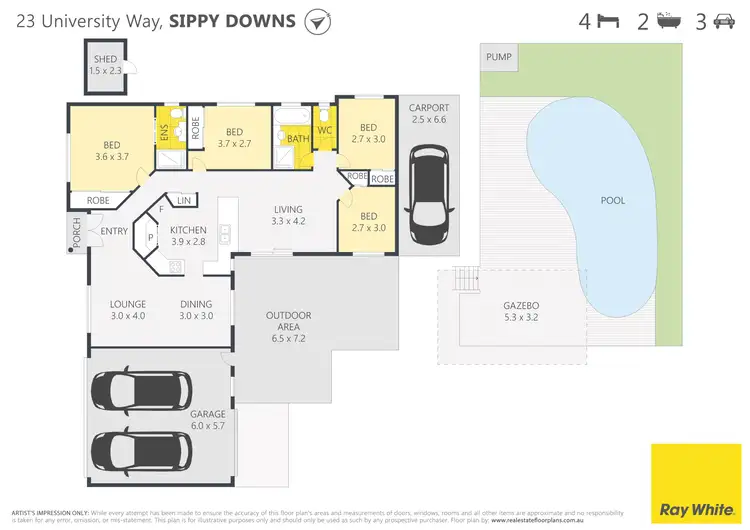 Floorplan of Homely house listing, 23 University Way, Sippy Downs QLD 4556