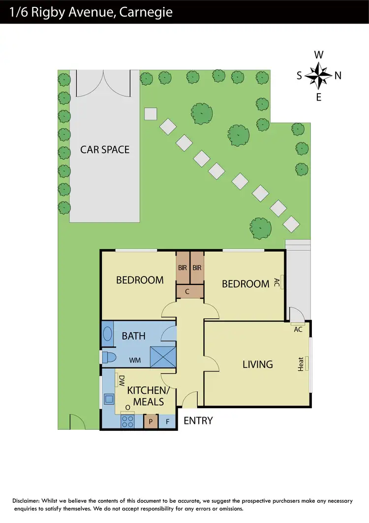 Floorplan of Homely apartment listing, 1/6 Rigby Avenue, Carnegie VIC 3163