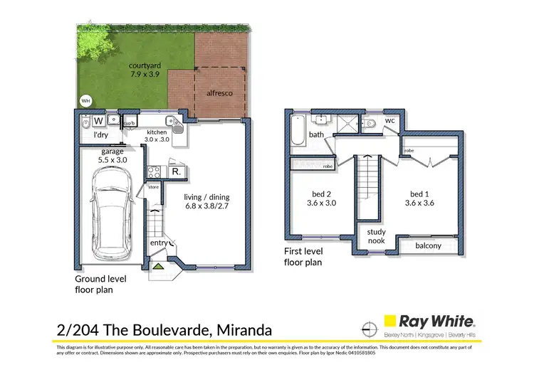 Floorplan of Homely townhouse listing, 2/204 The Boulevarde, Miranda NSW 2228