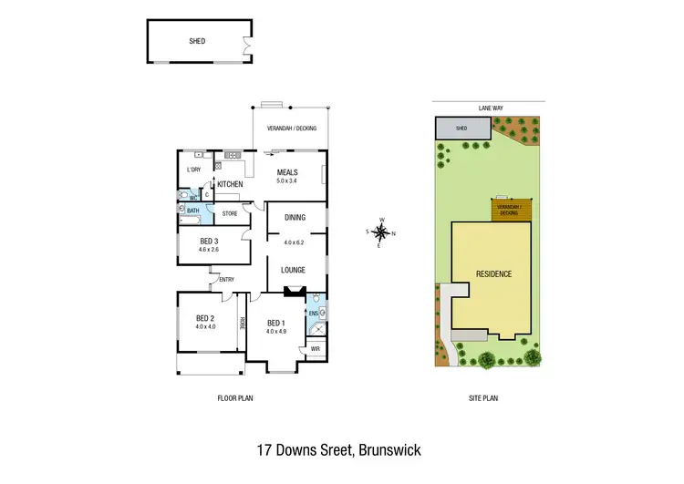 Floorplan of Homely house listing, 17 Downs Street, Brunswick VIC 3056