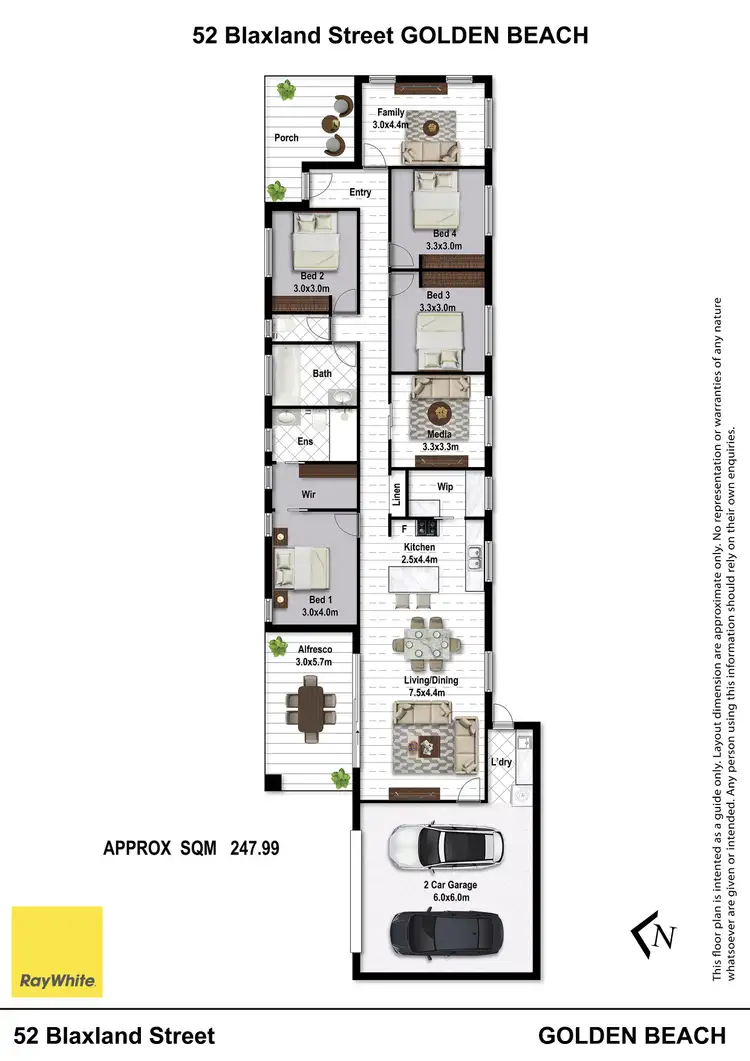 Floorplan of Homely house listing, 52 Blaxland Street, Golden Beach QLD 4551