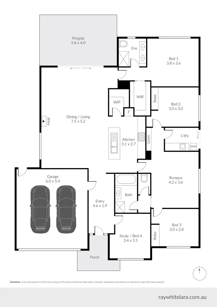 Floorplan of Homely house listing, 44 Grand Lakes Way, Lara VIC 3212