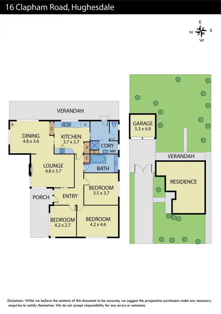 Floorplan of Homely house listing, 16 Clapham Road, Hughesdale VIC 3166