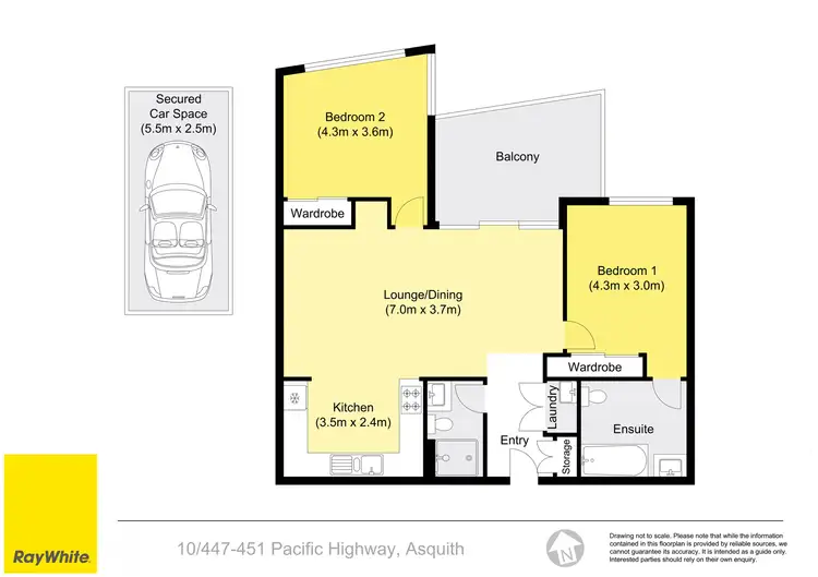 Floorplan of Homely unit listing, 10/447-451 Pacific Highway, Asquith NSW 2077