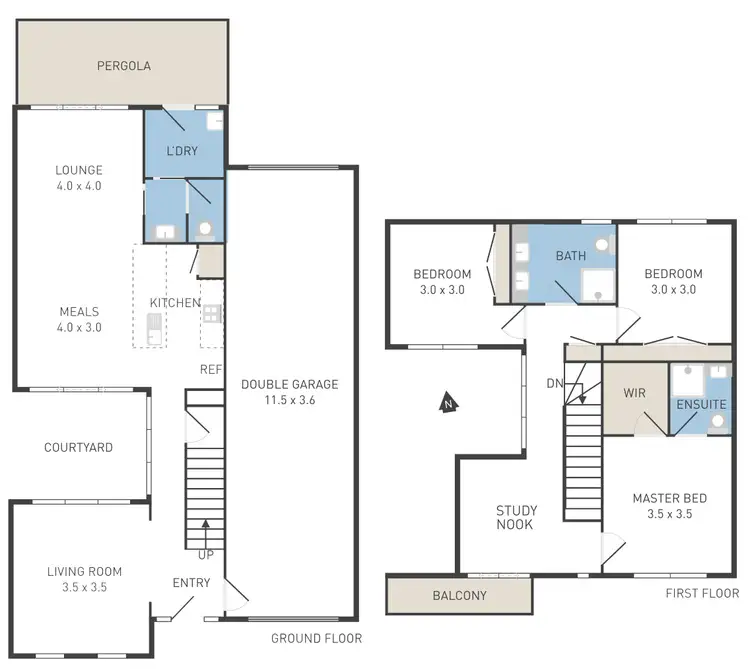 Floorplan of Homely townhouse listing, 3 Almond Close, Werribee VIC 3030