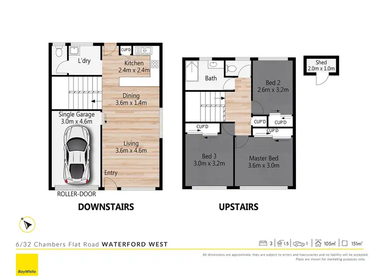 Floorplan of Homely townhouse listing, 6/32 Chambers Flat Road, Waterford West QLD 4133