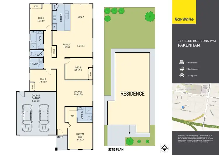 Floorplan of Homely house listing, 115 Blue Horizons Way, Pakenham VIC 3810