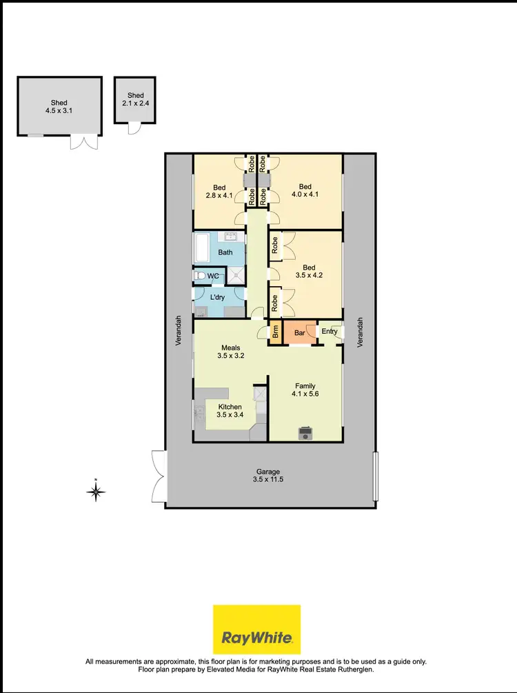 Floorplan of Homely house listing, 43 Drummond Street, Rutherglen VIC 3685