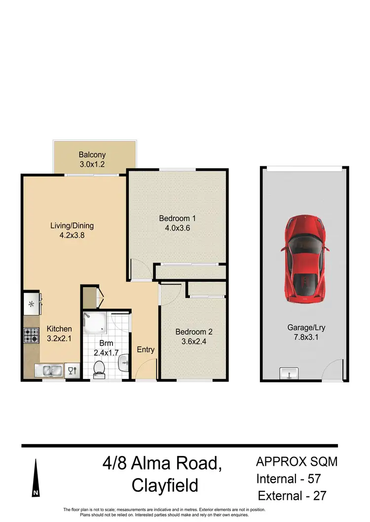 Floorplan of Homely unit listing, 4/8 Alma Road, Clayfield QLD 4011