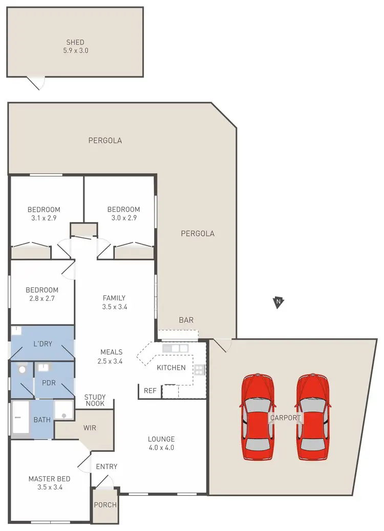 Floorplan of Homely house listing, 50 Hotham Crescent, Hoppers Crossing VIC 3029