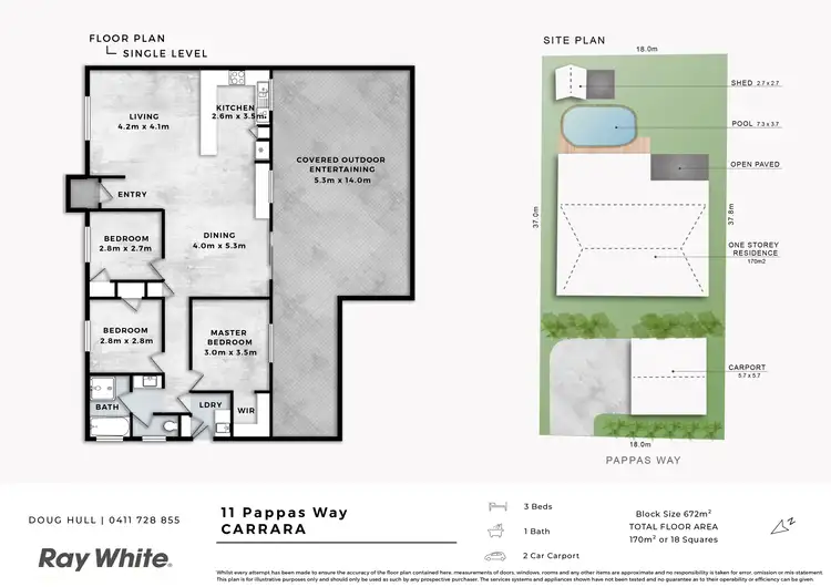 Floorplan of Homely house listing, 11 Pappas Way, Carrara QLD 4211