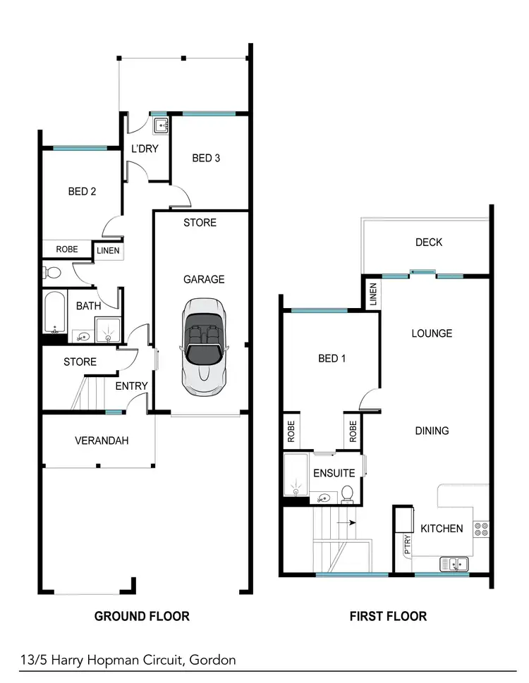 Floorplan of Homely house listing, 13/5 Harry Hopman Circuit, Gordon ACT 2906