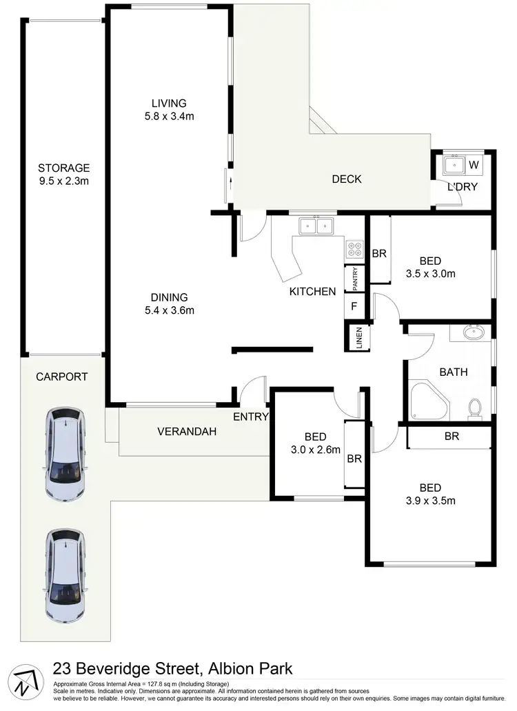 Floorplan of Homely house listing, 23 Beveridge Street, Albion Park NSW 2527