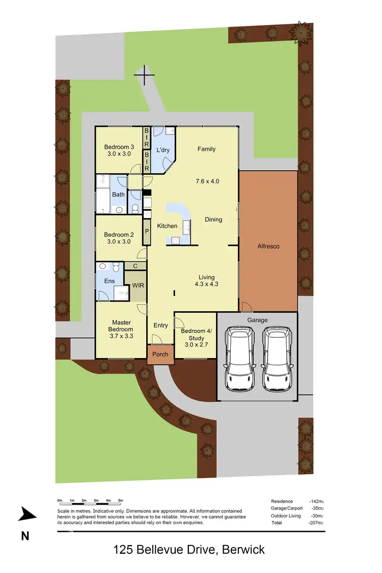 Floorplan of Homely house listing, 125 Bellevue Drive, Berwick VIC 3806