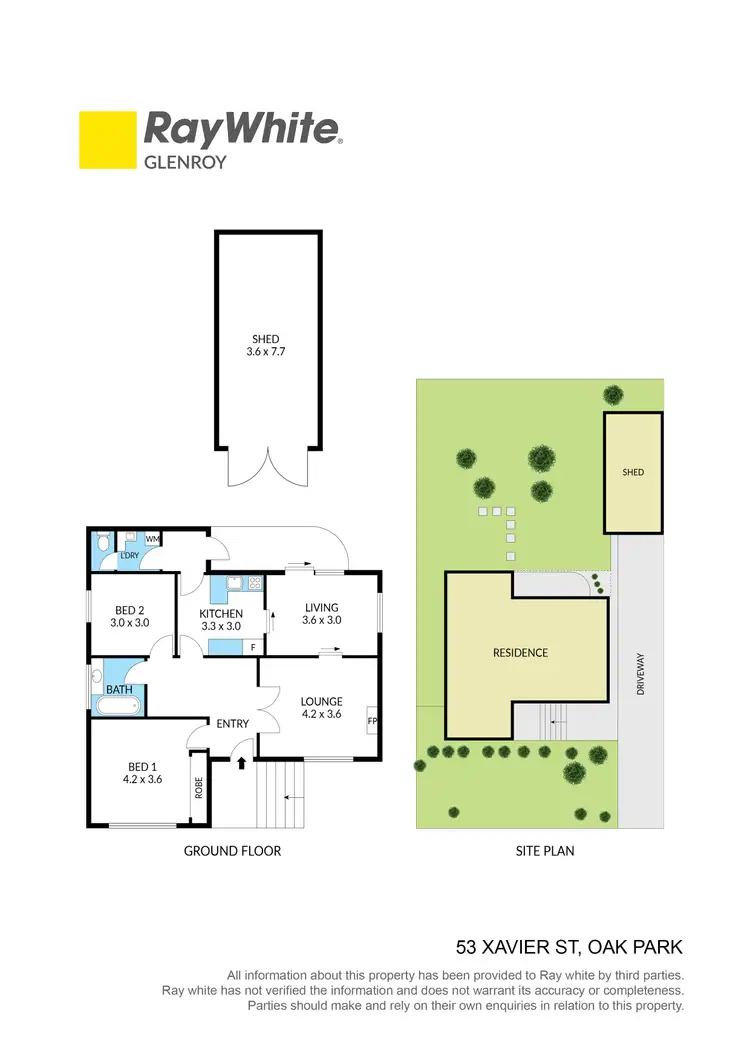 Floorplan of Homely house listing, 53 Xavier Street, Oak Park VIC 3046