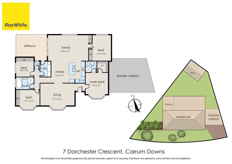 Floorplan of Homely house listing, 7 Dorchester Crescent, Carrum Downs VIC 3201