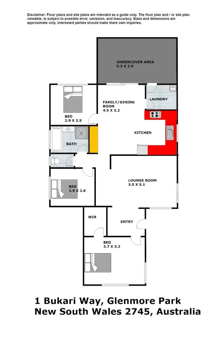 Floorplan of Homely house listing, 1 Bukari Way, Glenmore Park NSW 2745