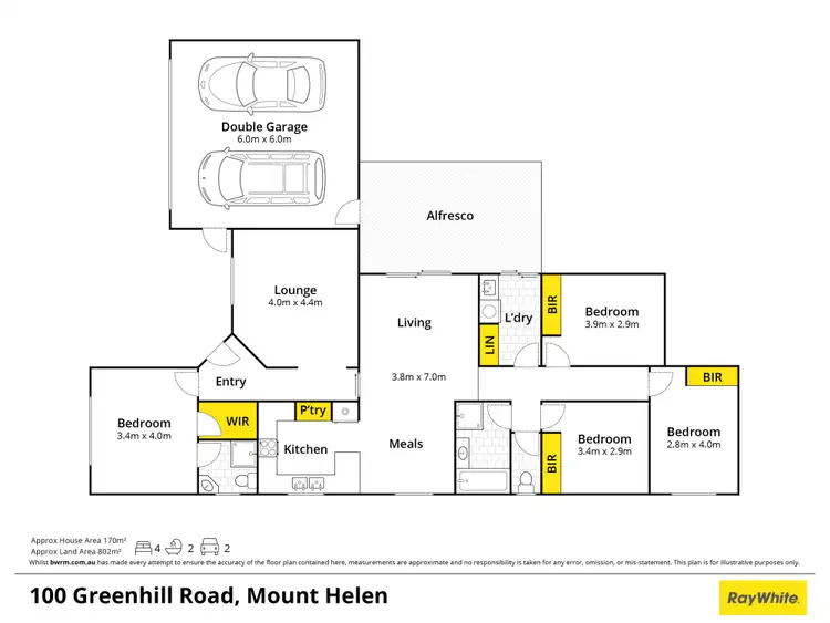 Floorplan of Homely house listing, 100 Greenhill Road, Mount Helen VIC 3350