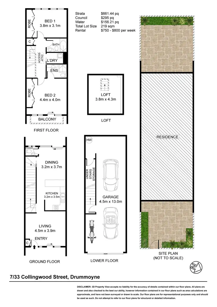 Floorplan of Homely townhouse listing, 7/33-35 Collingwood Street, Drummoyne NSW 2047