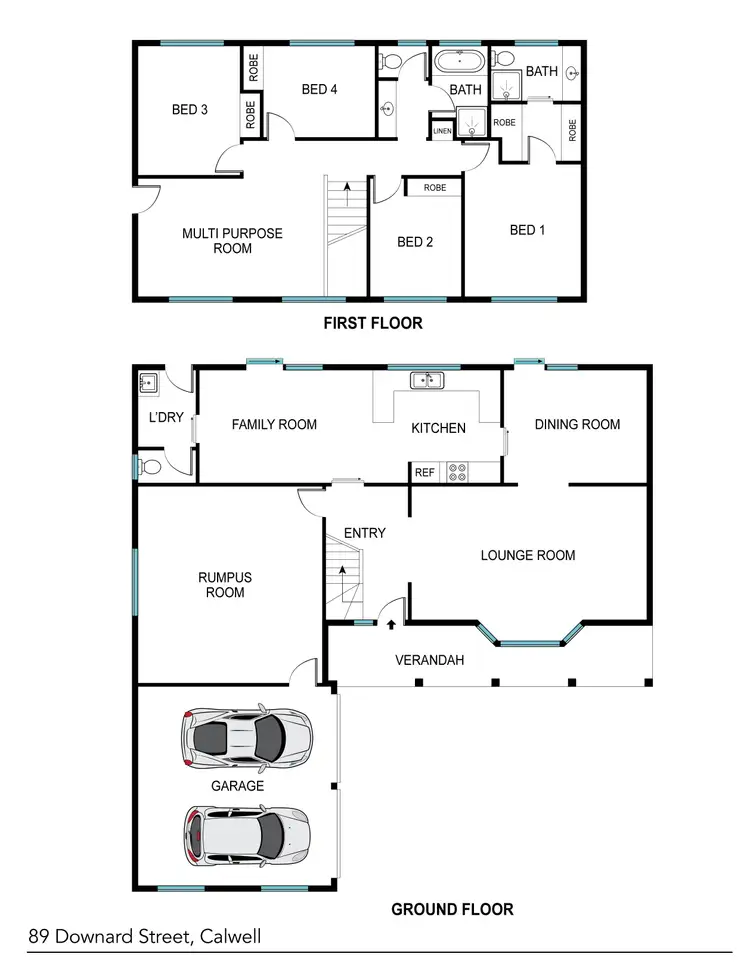 Floorplan of Homely house listing, 89 Downard Street, Calwell ACT 2905