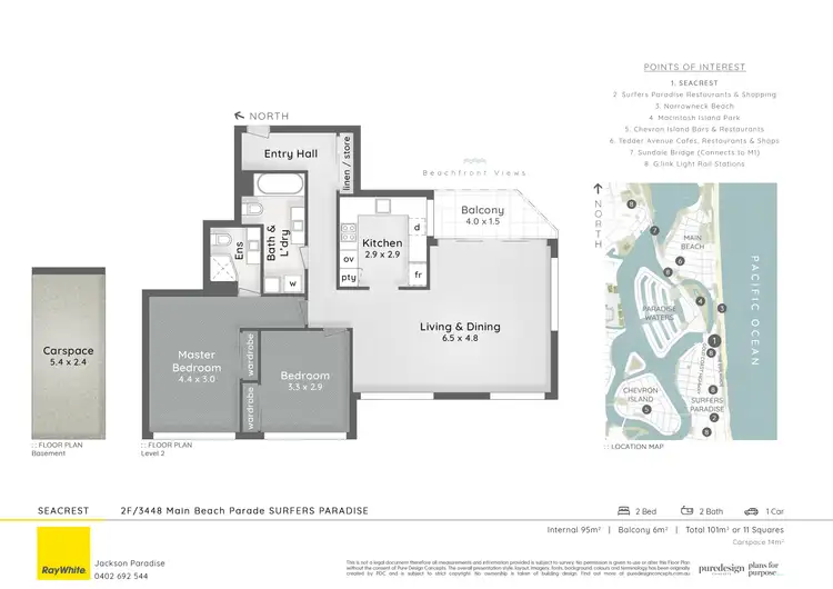 Floorplan of Homely apartment listing, 2F/3448 Main Beach Parade, Surfers Paradise QLD 4217
