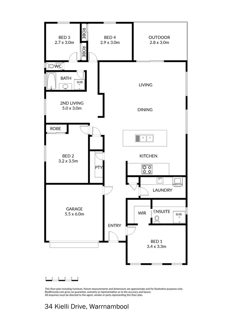 Floorplan of Homely house listing, 34 Kielli Drive, Warrnambool VIC 3280