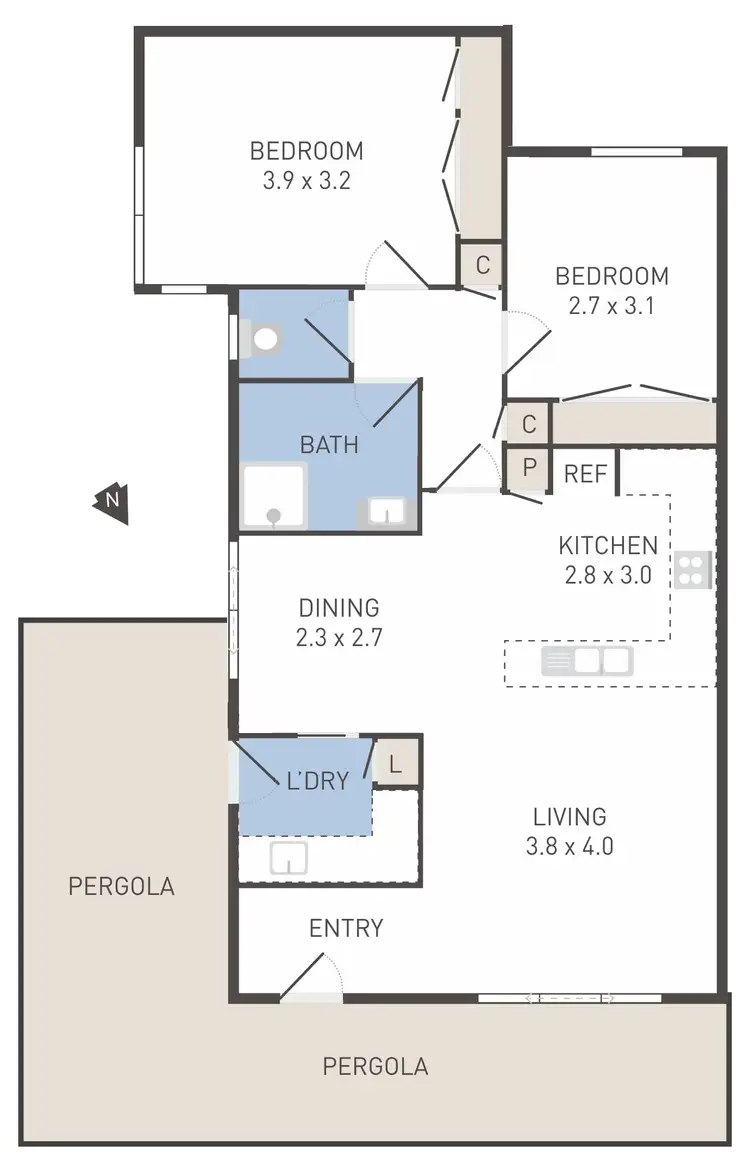 Floorplan of Homely unit listing, 4/25 Gibbons Street, Werribee VIC 3030