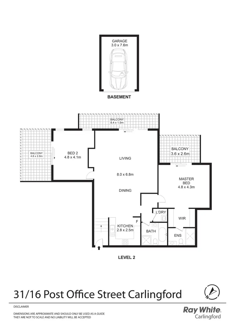 Floorplan of Homely apartment listing, 31/16 Post Office Street, Carlingford NSW 2118