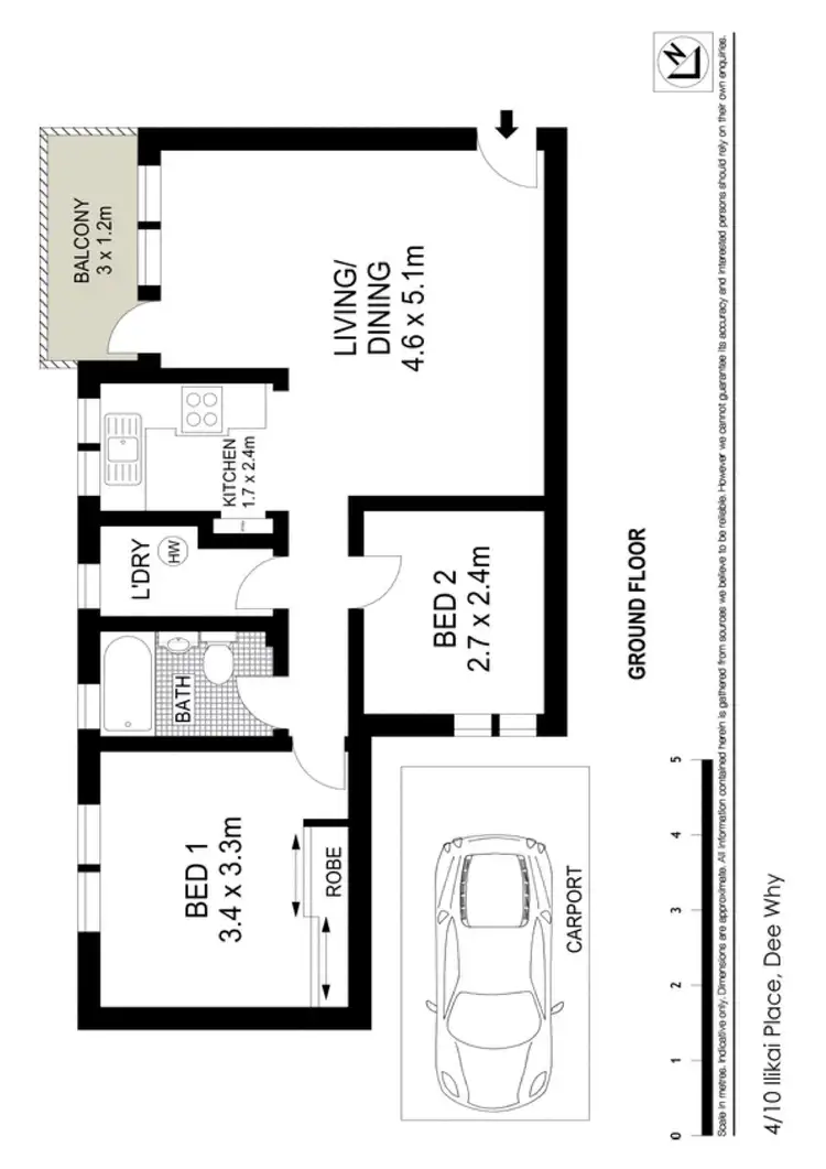 Floorplan of Homely apartment listing, 4/10 Ilikai Place, Dee Why NSW 2099