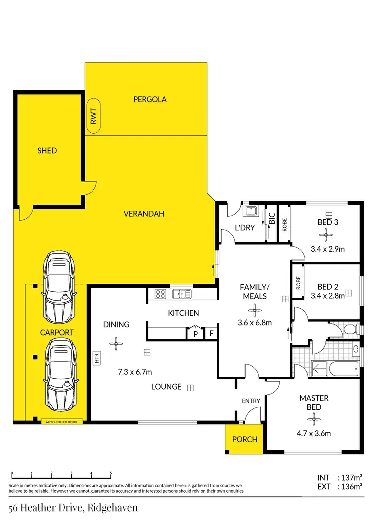 Floorplan of Homely house listing, 56 Heather Drive, Ridgehaven SA 5097