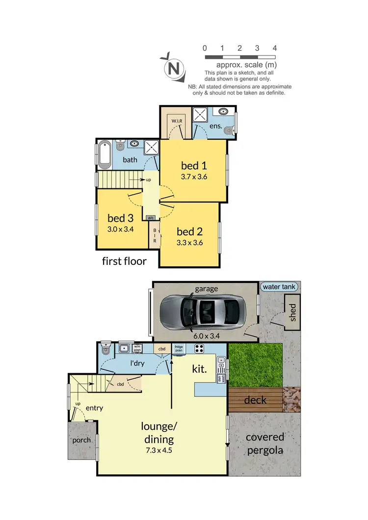Floorplan of Homely townhouse listing, 2/36 Fairview Street, Springvale VIC 3171