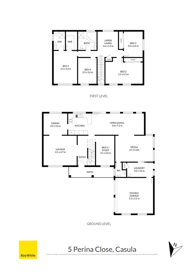 Floorplan of Homely house listing, 5 Perina Close, Casula NSW 2170