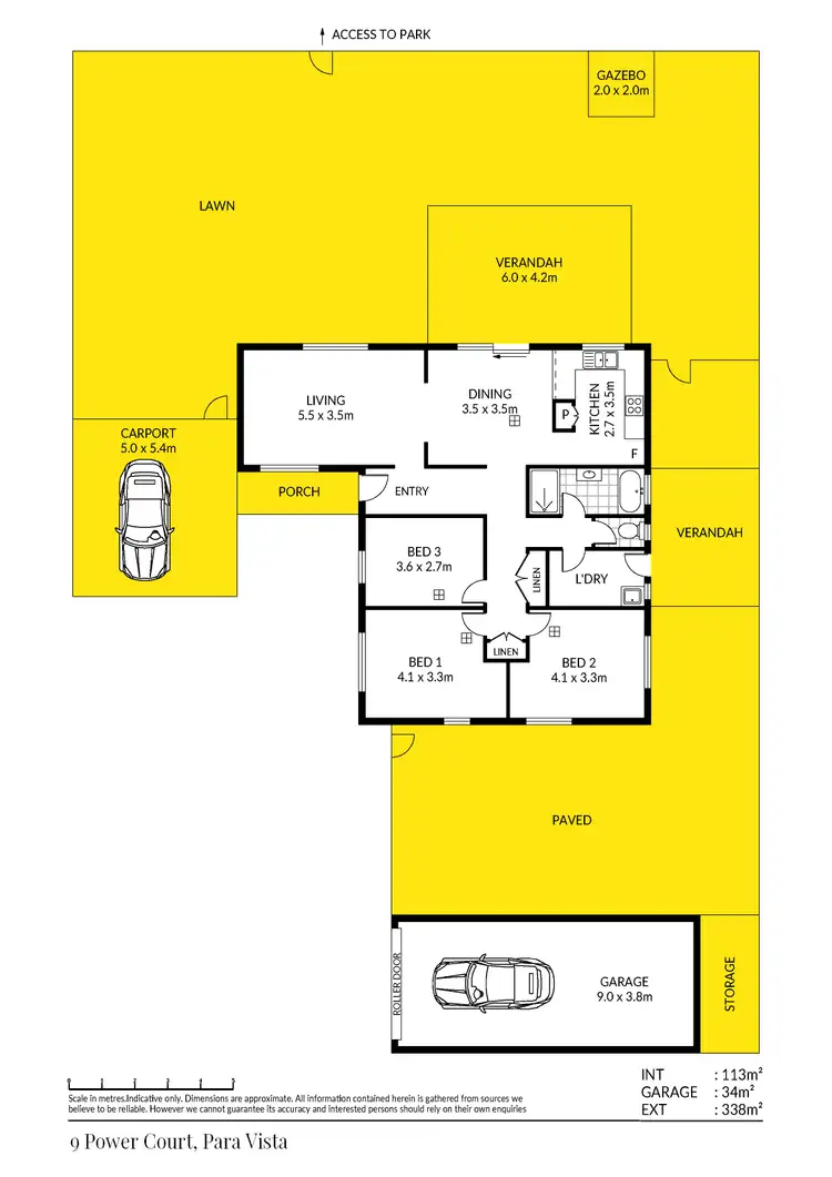 Floorplan of Homely house listing, 9 Power Court, Para Vista SA 5093