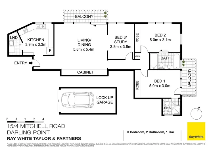 Floorplan of Homely apartment listing, 15/4 Mitchell Road, Darling Point NSW 2027